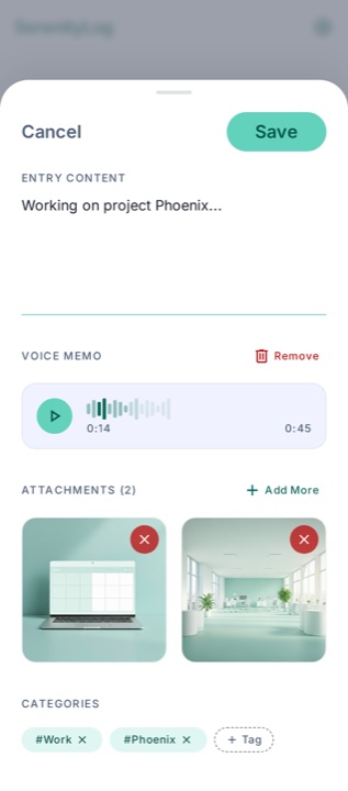 Timedot 移动端记录详情界面